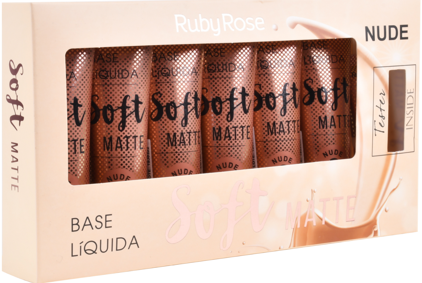 Base Líquida Soft Matte HB-8050 Café Ruby Rose - Display co